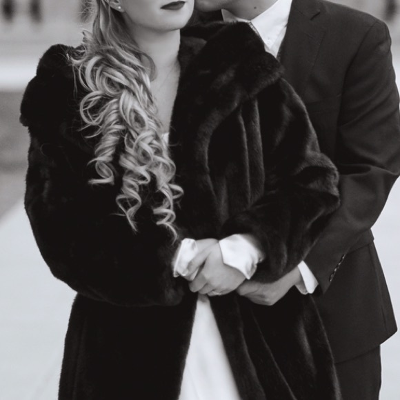 Deep Brown Fur Coat (Faux) - Picture 3 of 8